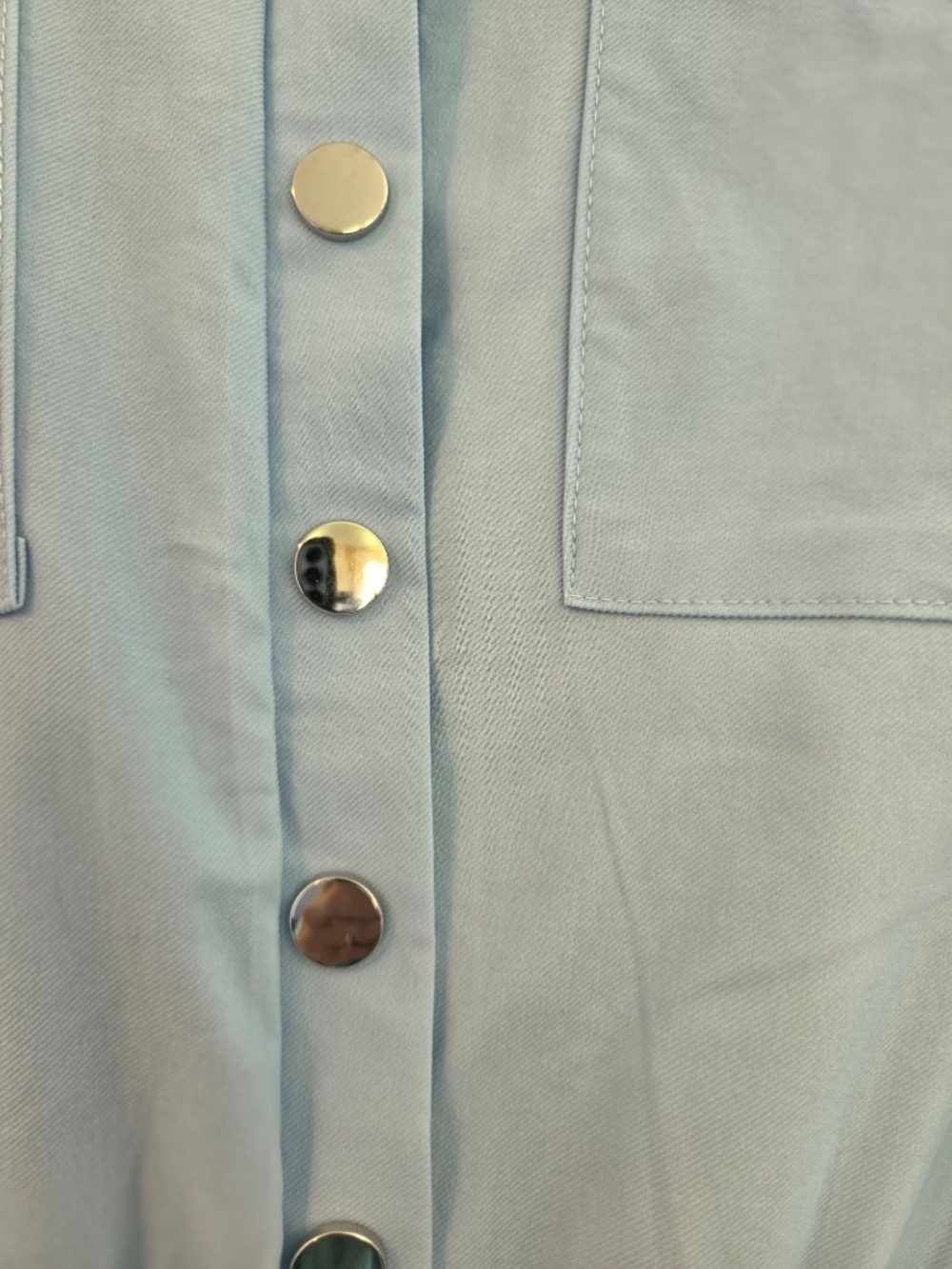 Utility suit romper/jumper blue short sleeve minimalist contemporary stretch - Picture 8 of 12